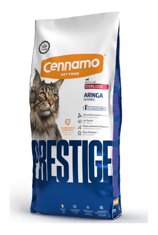 Сухой корм для кошек Cennamo Prestige PRC Sterilized Aringa Adult Cat (с сельдью)