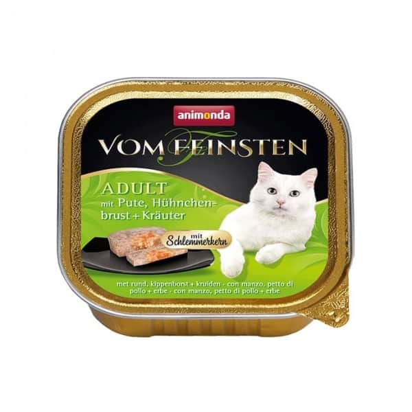 Консервы для кошек Animonda Vom Feinsten (курица, индейка, травы) 