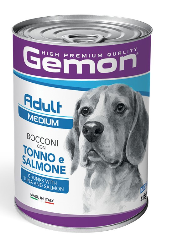 Консервы для собак Gemon Dog Medium Adult (тунец, лосось)