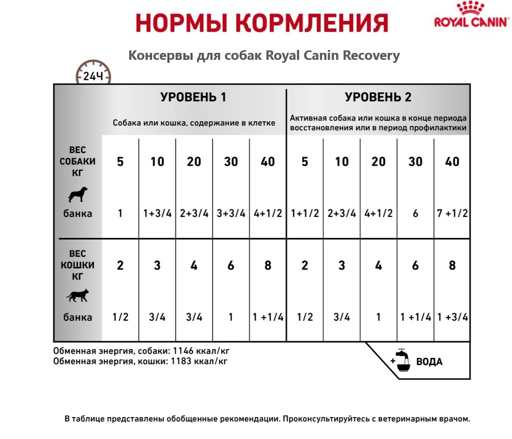 Еда для собак Консервы для собак Royal Canin Recovery 195 гр