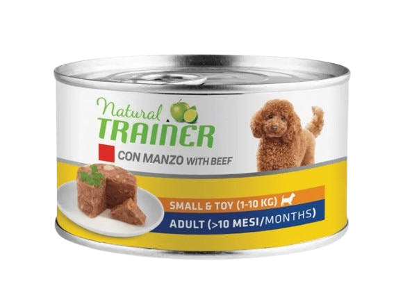 Консервированный корм для собак мелких пород Trainer Natural Adult Mini (говядина, рис)