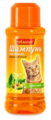 Шампунь для кошек кондиционирующий с липой и чередой "Amstrel" для кошек