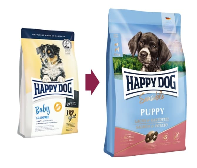 Корм для щенков  Сухой корм для щенков HAPPY DOG Baby Grainfree