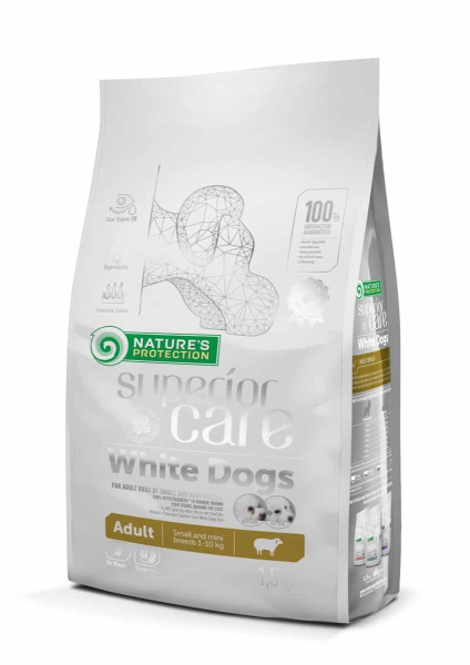Каталог Сухой корм для собак Nature's Protection WHITE DOGS LAMB ADULT SMALL AND MINI BREEDS для собак