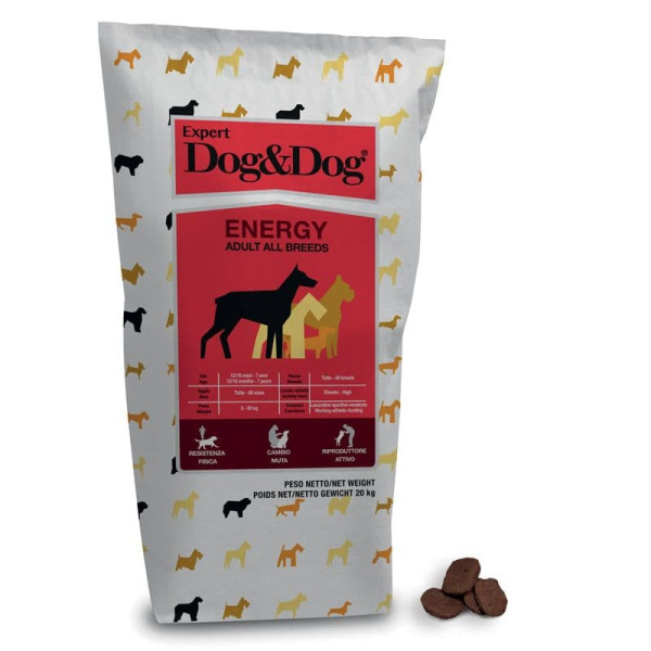 Пища для служебных собак Сухой корм для собак Dog&Dog Expert Energy Adult All Breeds