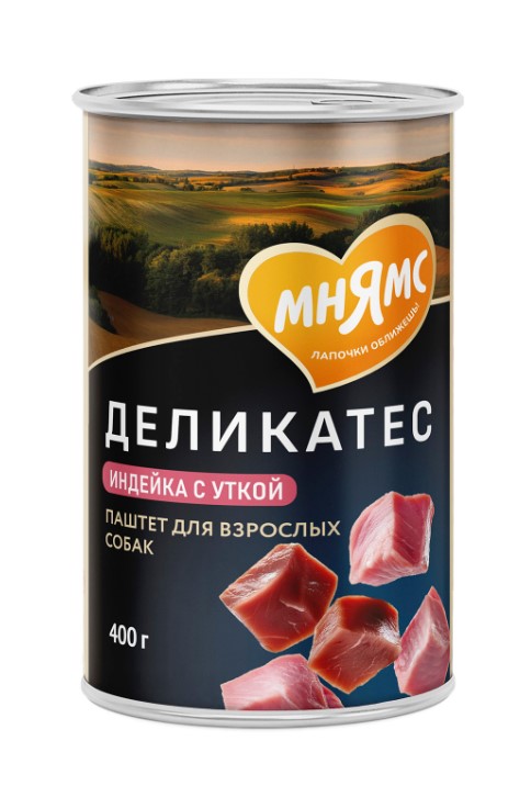 Влажное питание для собак Мнянс Турдакен по-британски (индейка, утка)