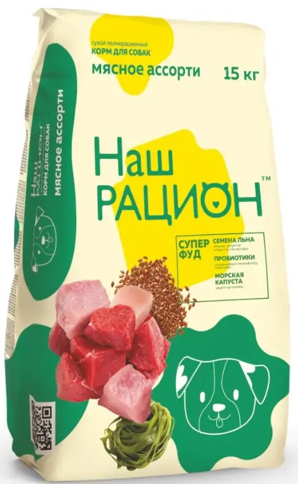 Сухой корм для собак Наш Рацион Adult (мясное ассорти)
