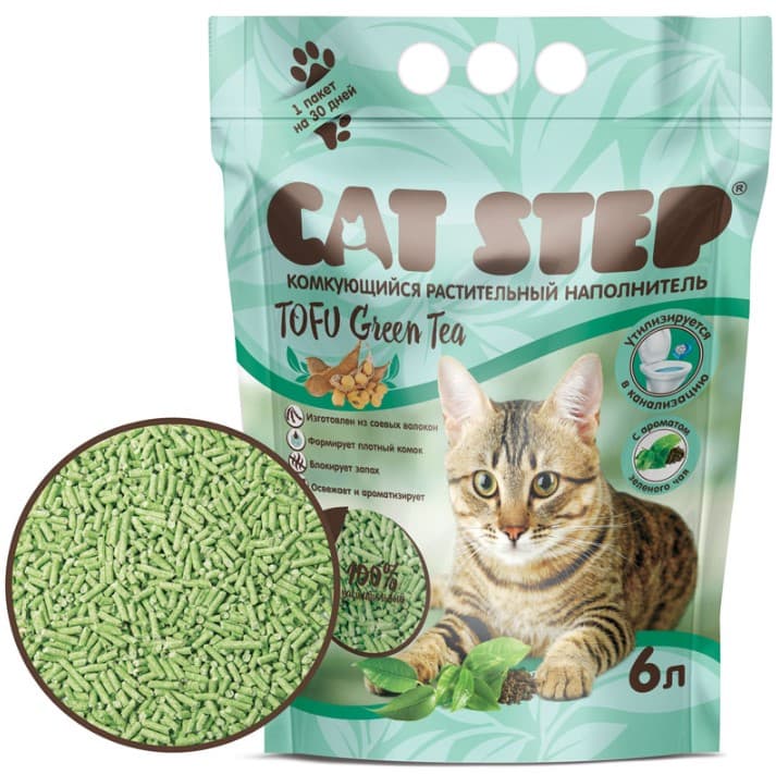 Наполнитель для кошек Cat Step Tofu Green Tea