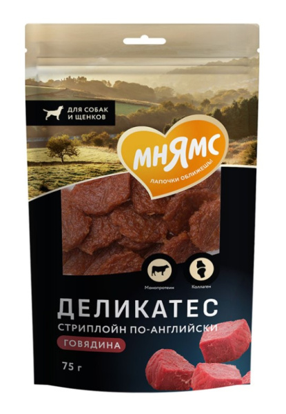 Лакомство Мнямс "Стриплойн по-английски" для собак