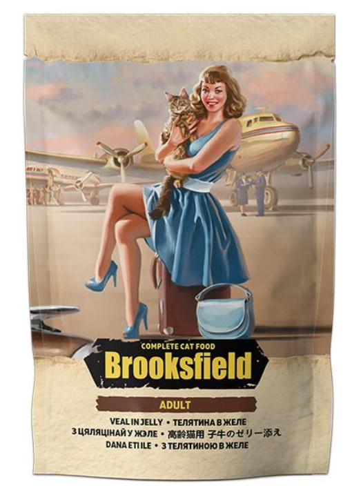 Влажный корм для кошек BROOKSFIELD Adult Cat в желе (телятина)