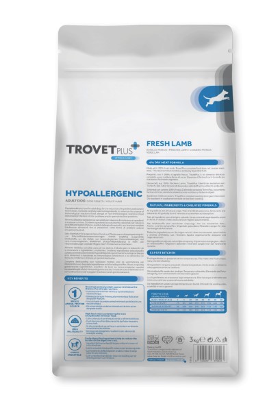 Каталог Сухой корм для собак Trovet Plus Hypoallergenic Vet Diet Adult (ягненок) для собак