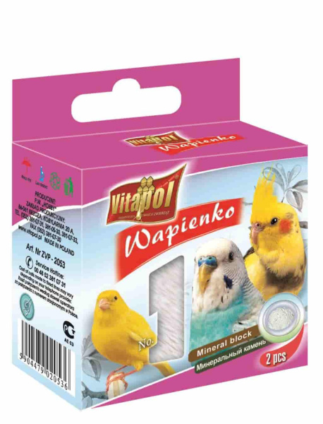 Миниральный камень для птиц Vitapol "Wapienko" 2 шт/40 г. (ZVP-2053)
