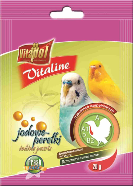 Витаминная добавка для волнистых попугаев "Йодовые жемчужины" Vitapol VITALINE