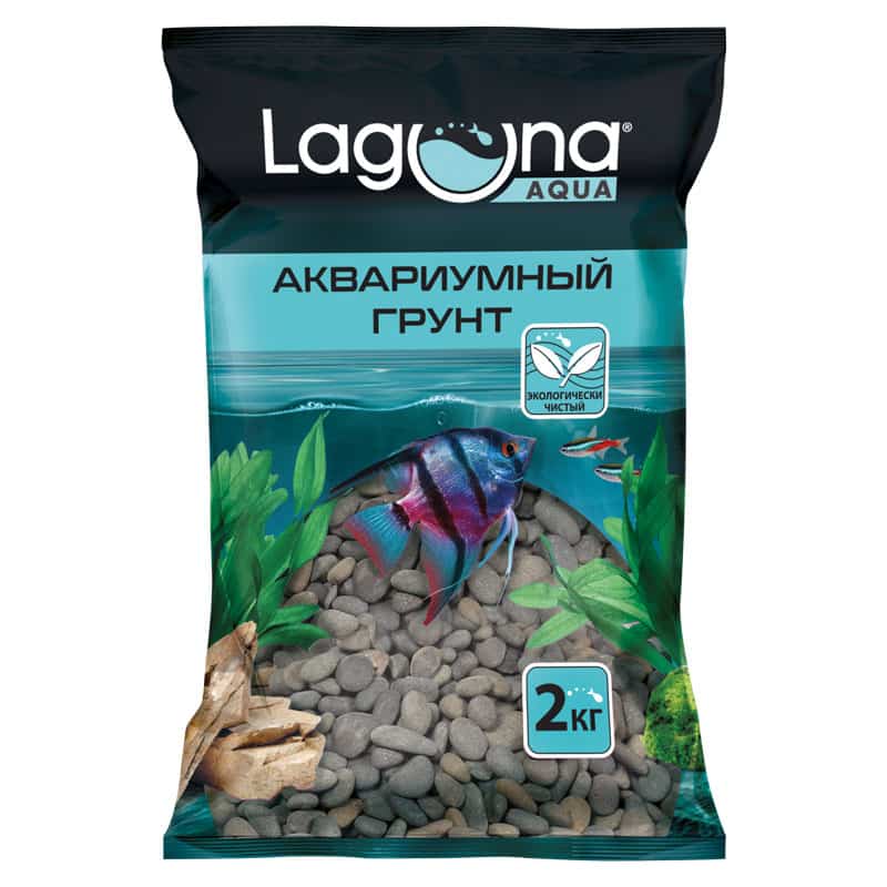 Грунт для аквариума черный 2 кг 3-5 мм (73954047)