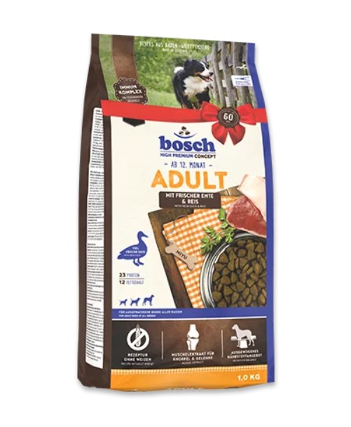 Каталог Сухой корм для собак Bosch Adult (утка с рисом) для собак
