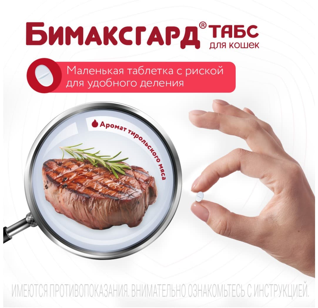 Антигельминтный препарат Бимаксгард ТАБС для котят и кошек мелких пород