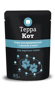 Влажный корм для кошек Терра Кот (лосось в соусе)