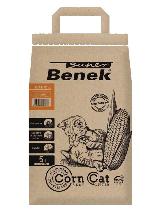 Кукурузный наполнитель Super Benek Corn Cat Классик