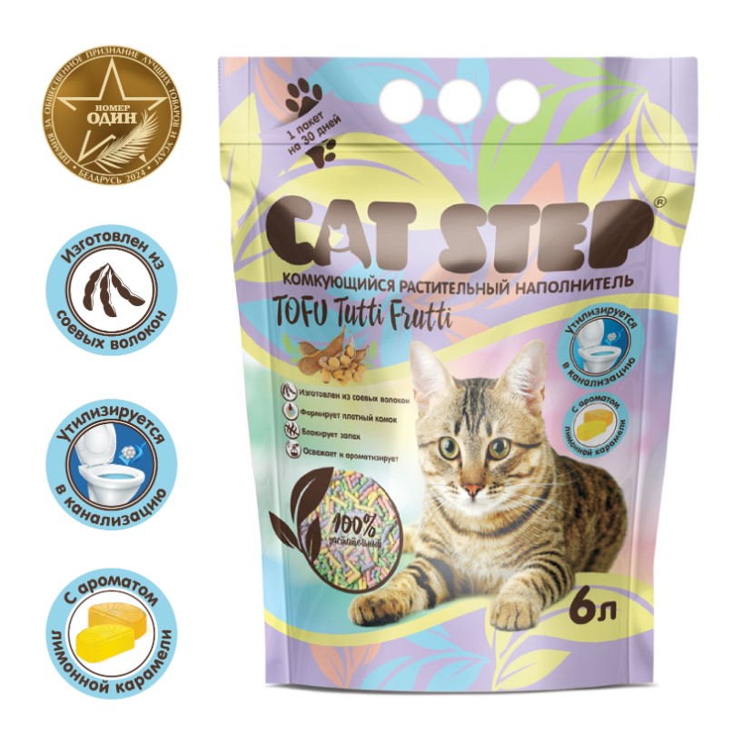Соевый наполнитель Cat Step Tofu Tutti Frutti