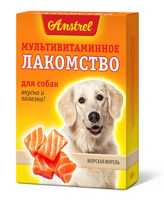 Лакомство мультивитаминное для собак Amstrel "Морская форель" (001285)