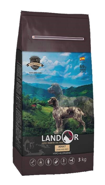 Каталог Сухой корм для собак LANDOR Adult Dog All Breed (ягненок, рис) для собак