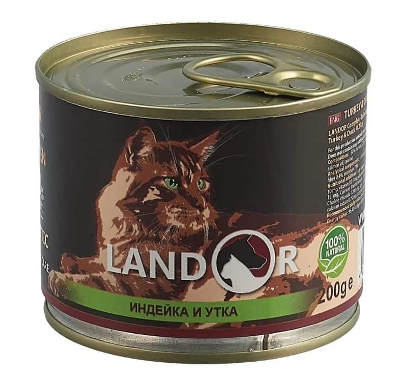 Влажное питание для котят LANDOR Kitten (индейка, утка)