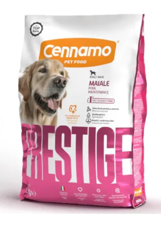 Каталог Сухой корм для собак крупных пород Cennamo Prestige PRD Adult Maxi Maiale (свинина) для собак