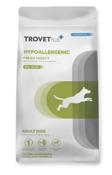 Каталог Сухой корм для собак Trovet Plus Hypoallergenic Vet Diet Adult (насекомые) для собак