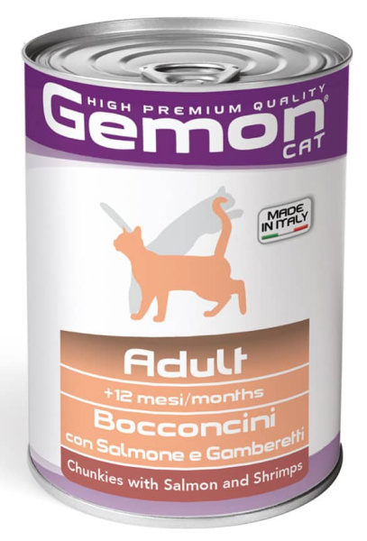 Рацион для кошек Gemon Cat Adult (лосось, креветки)