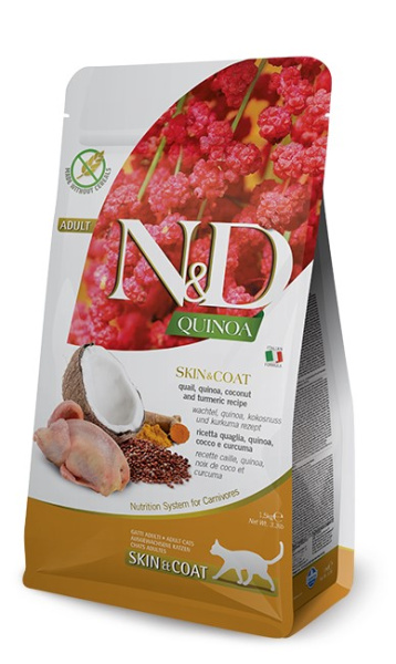 Сухой корм для кошек Farmina N&D GF Quinoa Cat Skin & Coat Quail Adult