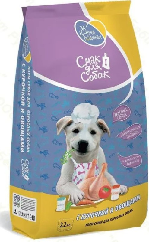 Каталог Сухой корм для собак ЗА КОРМА РОДИНЫ Adult All Breed Мясное ассорти (курица, овощи) для собак