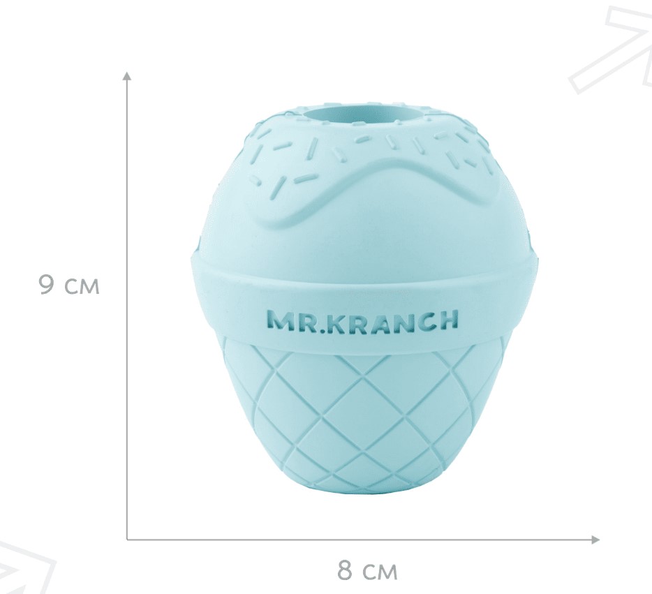 Игрушка для собак Mr.Kranch Мороженое голубая с ароматом курицы