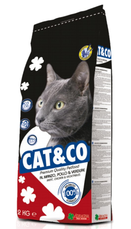 Сухой корм для кошек Adragna Cat&Сo Adult (говядина, цыпленок)