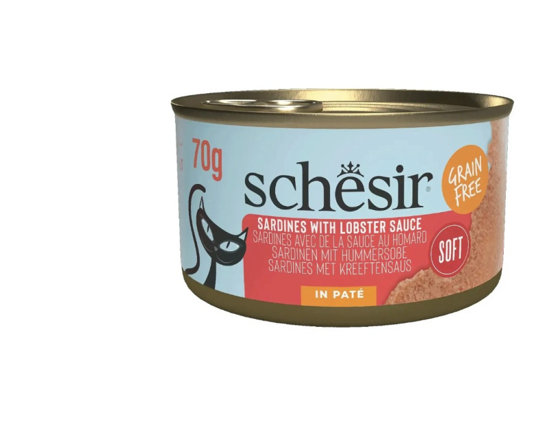 Влажный корм для кошек Schesir Grill Adult Cat (сардины в соусе из лобстера)
