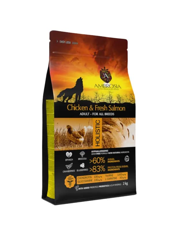 Сухой корм для собак Ambrosia Grain Free Dog Adult All Breed (курица, лосось)