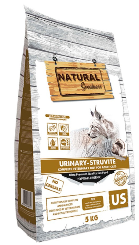 Сухой корм для кошек Natural Greatness URINARY STRUVITE Vet Diet Adult (индейка, курица, лосось)