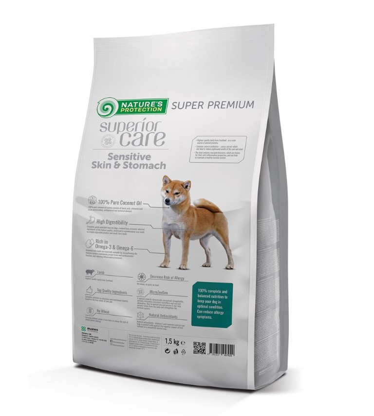 Сухой корм для собак Nature's Protection Sensitive Skin&Stomach All Breed (ягненок)