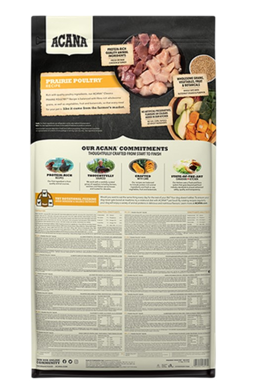 Сухой корм для собак ACANA PRAIRIE POULTRY (Птица)