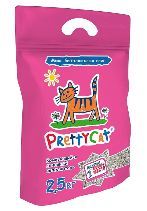 Наполнитель PrettyCat комкующийся бентонитовый Euro Mix