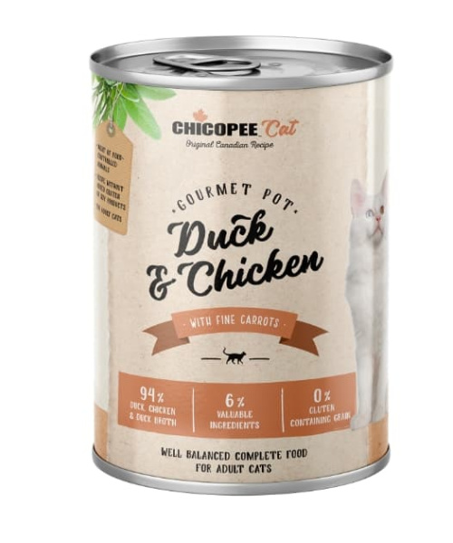 Влажный рацион для кошек Chicopee Gourmet Adult Cat (утка, курица)