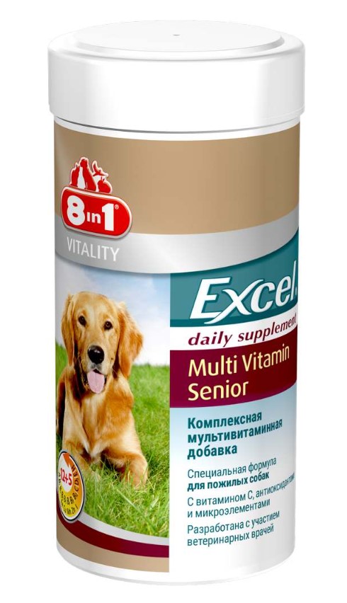 Кормовая добавка для пожилых собак 8in1 Excel Multi Vit-Senior