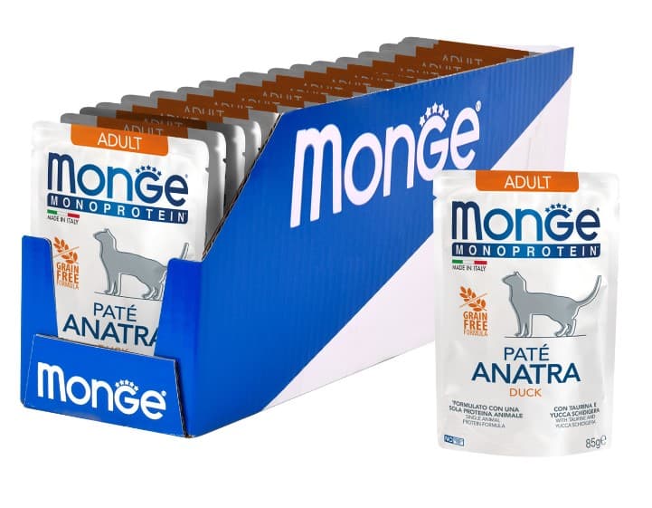Влажная еда для кошек Monge Cat Monoprotein (утка)