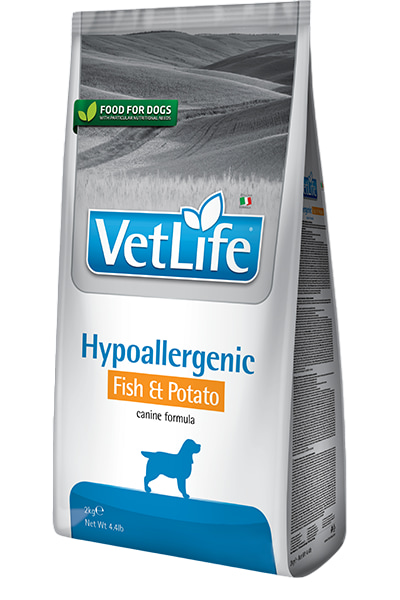 Диетическое питание для собак Сухой корм для собак Farmina Vet Life Dog Hypoallergenic Fisch & Potato
