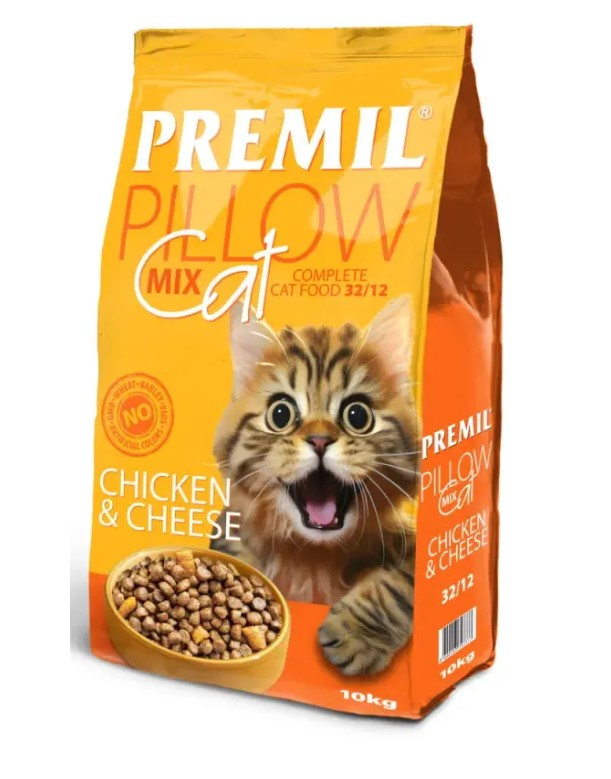 Сухой корм для кошек Premil Pillow Mix Chicken & Cheese Adult Cat (цыпленок, сыр)