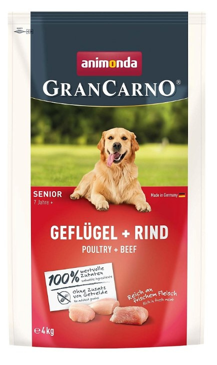 Каталог Сухой корм для собак Animonda GranCarno Senior (домашняя птица, говядина) для собак