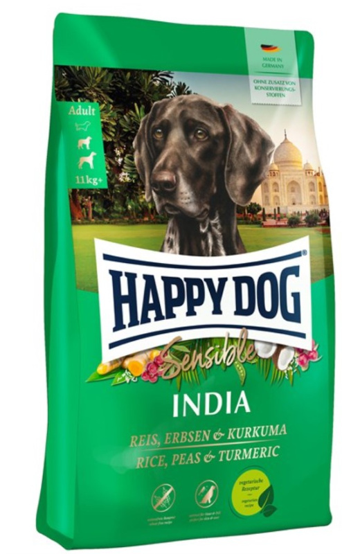 Каталог Сухой корм для собак Happy Dog Sensible India Adult Dog (рис, горох, куркума) для собак