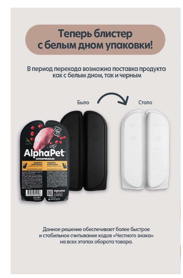 Влажный корм для кошек AlphaPet Superpremium Adult Cat в соусе (говядина, малина)