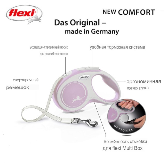 Поводок-рулетка Flexi NEW COMFORT (лента)