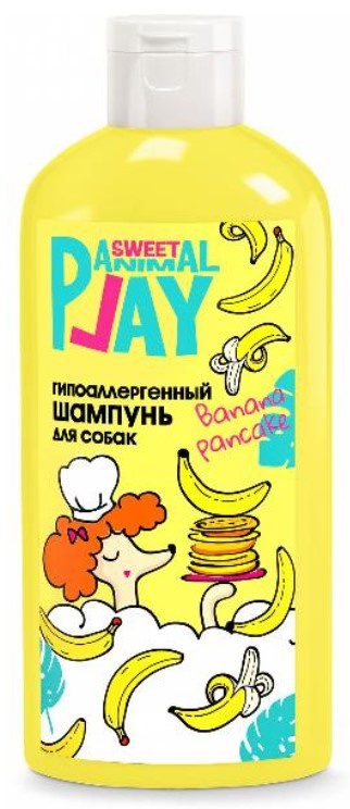 Шампунь гипоаллергенный для собак и кошек Animal Play Sweet (банановый панкейк)
