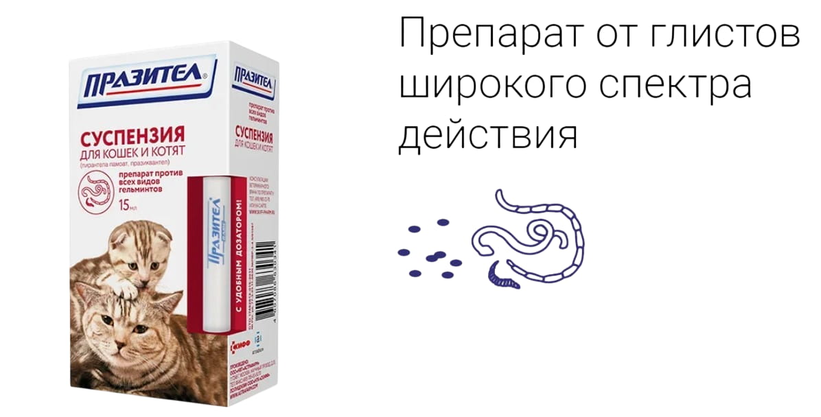 Празител суспензия препарат от глистов для котят и кошек